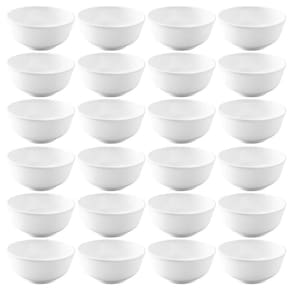 24 Bowls Melamina 150ml Branco Cumbuca Tigela Fruta Sobremes