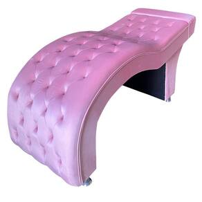 Maca Estética Estofada M1 60cm Veludo Rosa Chiclete - In9 Decor