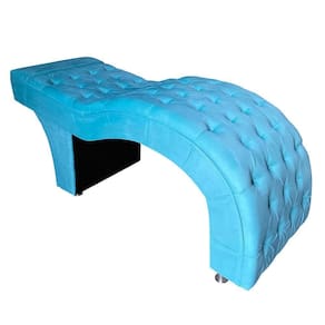 Maca Estética Estofada M1 70cm Veludo Azul Turquesa - In9 Decor