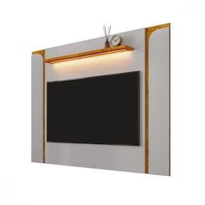 Painel Para Até 75 Polegadas Maresias Naturalle Off White Naturalle Com Off White