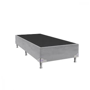 Base Para Cama Solteirão 96x203x28 Sued Cinza Portobel Cinza