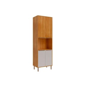 Paneleiro de Cozinha Divina c/ 4 Portas e 1 Nicho p/ Forno 70 cm Cinamomo/Off White - MGM