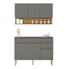Conjunto de Armarios Modulados Line com 6 Portas e 1 Gaveta