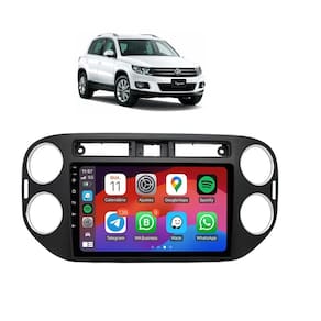 Kit Multimídia Tiguan 2011 / 2017 Mold Preta 9 Pol Android Carplay 2/32GB - 915BR ROADSTAR