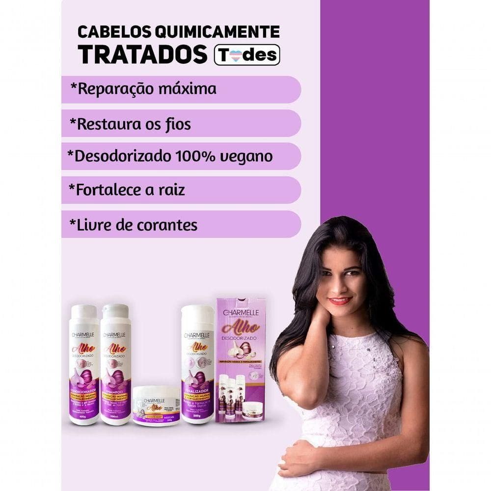 Kit Capilar Alho Desodorizado Reparação E Fortalecimento- | Casas
