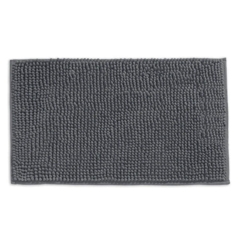 Tapete Buettner Microfibra Antiderrapante Chenille Greco 60x120m Chumbo