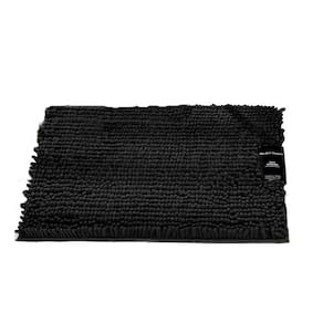 Tapete Buettner Microfibra Antiderrapante Chenille Ginko 40cmx60cm Preto