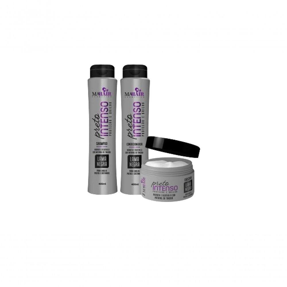 Kit Capilar Preto Intenso Mahair (3 Itens)