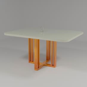 Mesa Paola 120x80 MDF/Vidro Bom Pastor