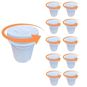 Balde Para Despejar Tinta 20L E Tampa Rosca - Kit 10 Pçs