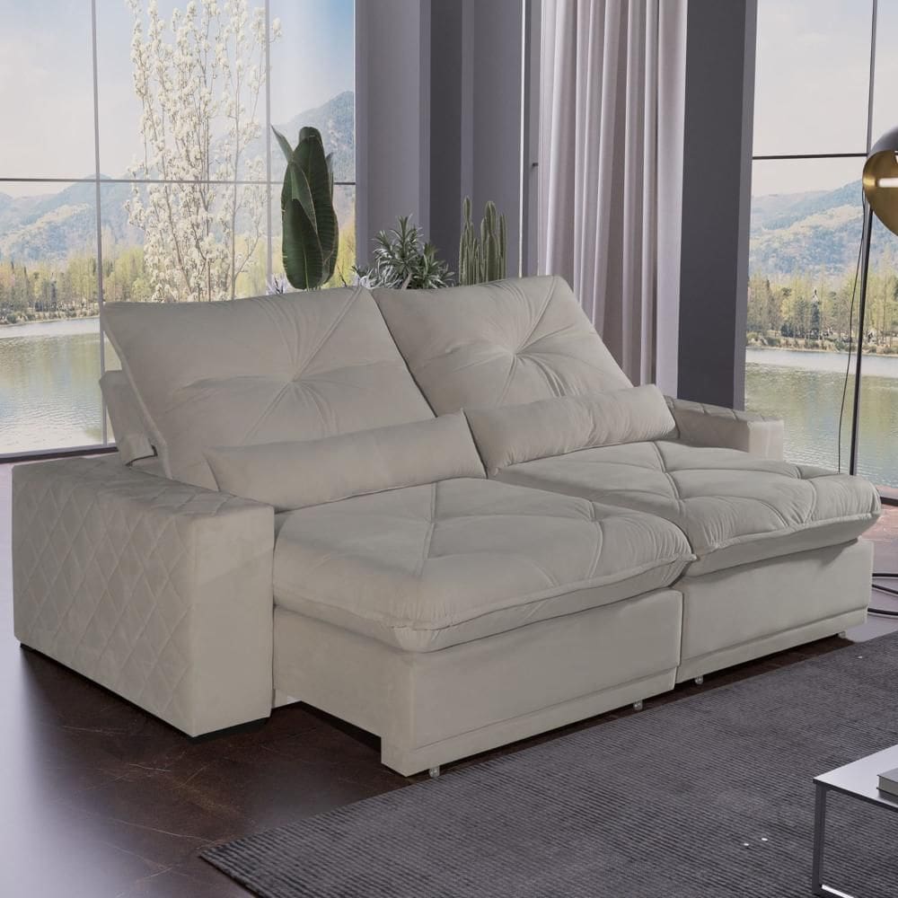 Sofá 5 Lugares 2,90m Retrátil e Reclinável Átila Bom Pastor