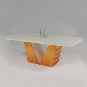 Mesa Fenix 180x90 MDF/Vidro Bom Pastor
