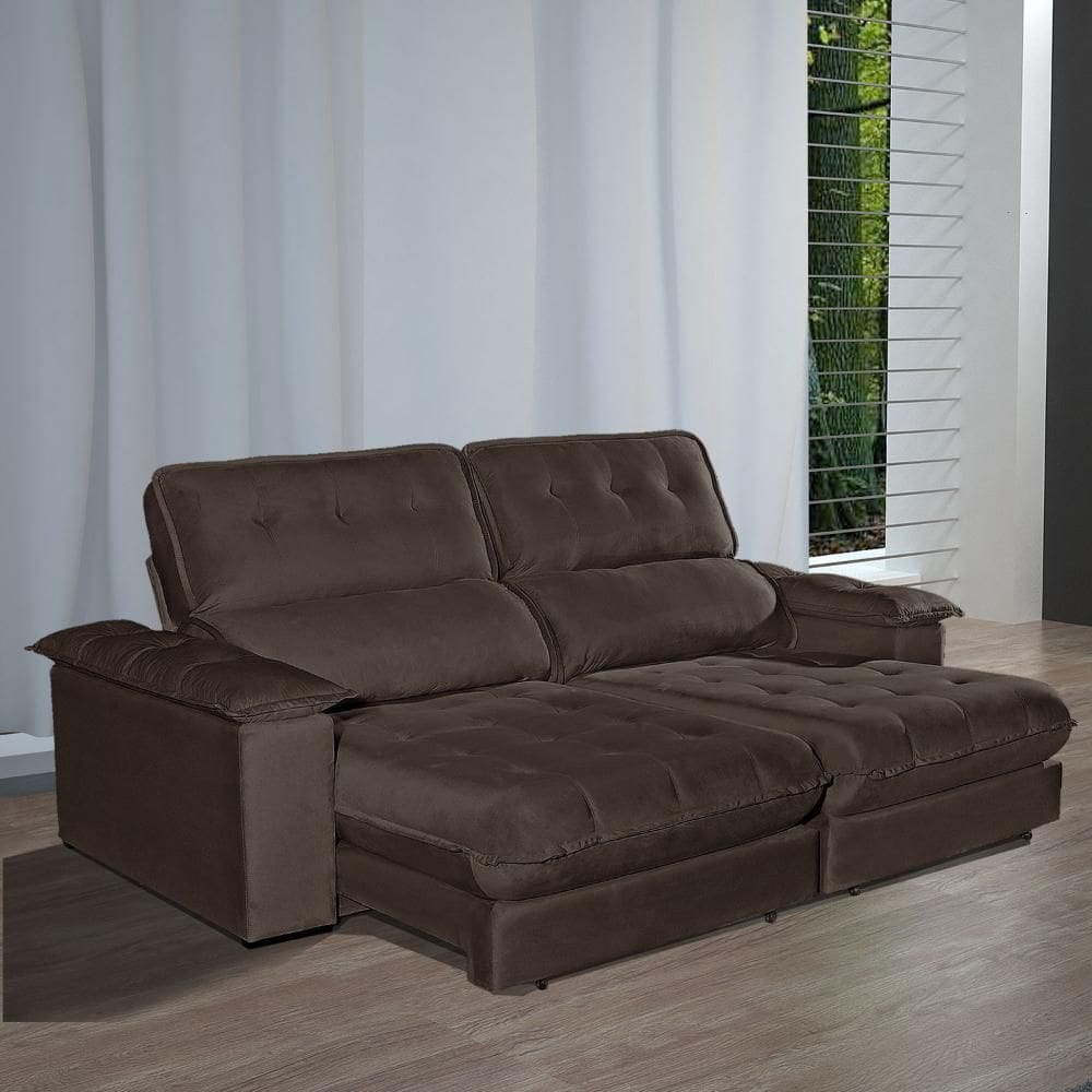 Sofá 3 Lugares 2,30m Retrátil e Reclinável Girona Bom Pastor