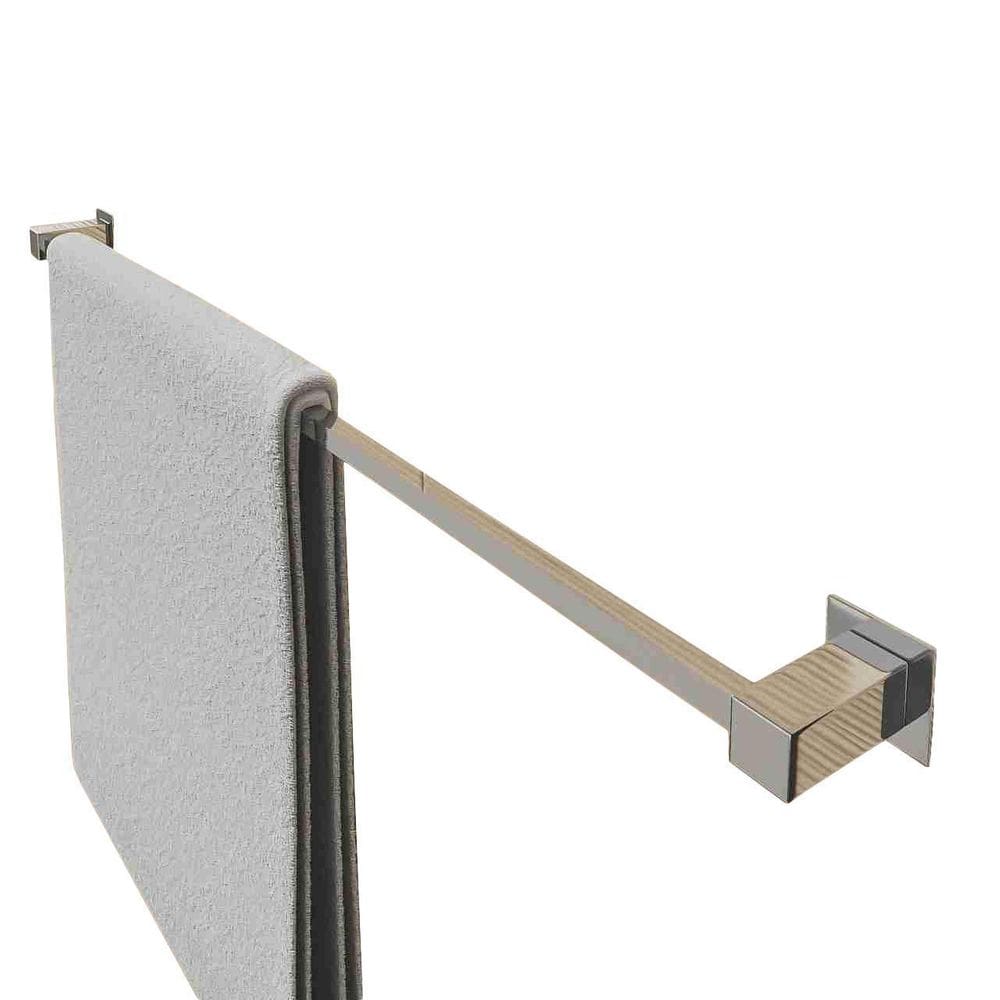 Porta Toalha Inox 80Cm Aço Inox 304 Polido Ou Preto Fosco