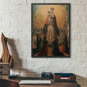 Quadro Vintage Nossa Senhora Do Bom Parto 33X24Cm - Vidro