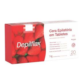 Cera Quente Barra Depilatória Morango Hidrata Depilflax 1Kg