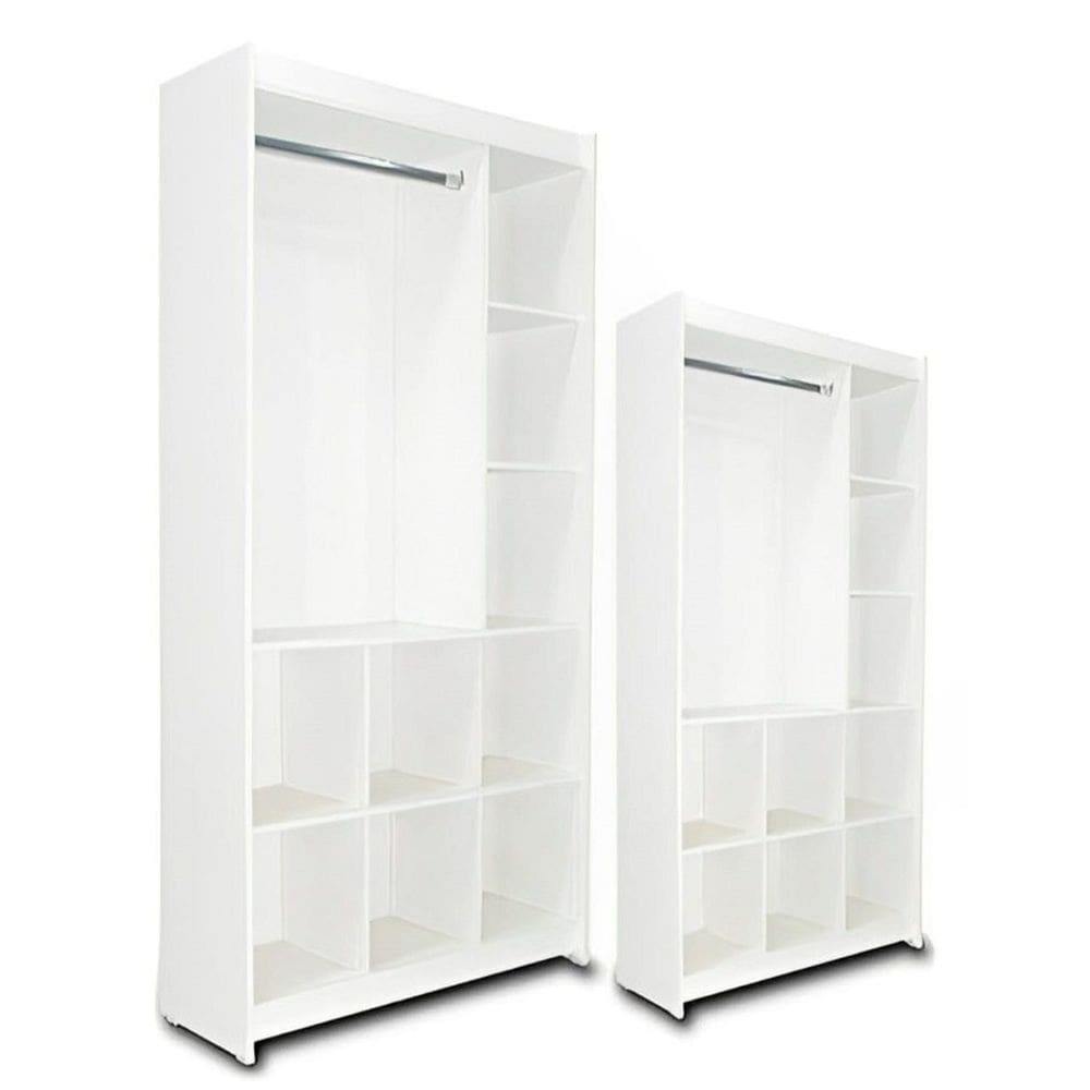 Estante Arara Nicho Lateral E Colméia Inferior Branco 185X92X32Cm - Deep