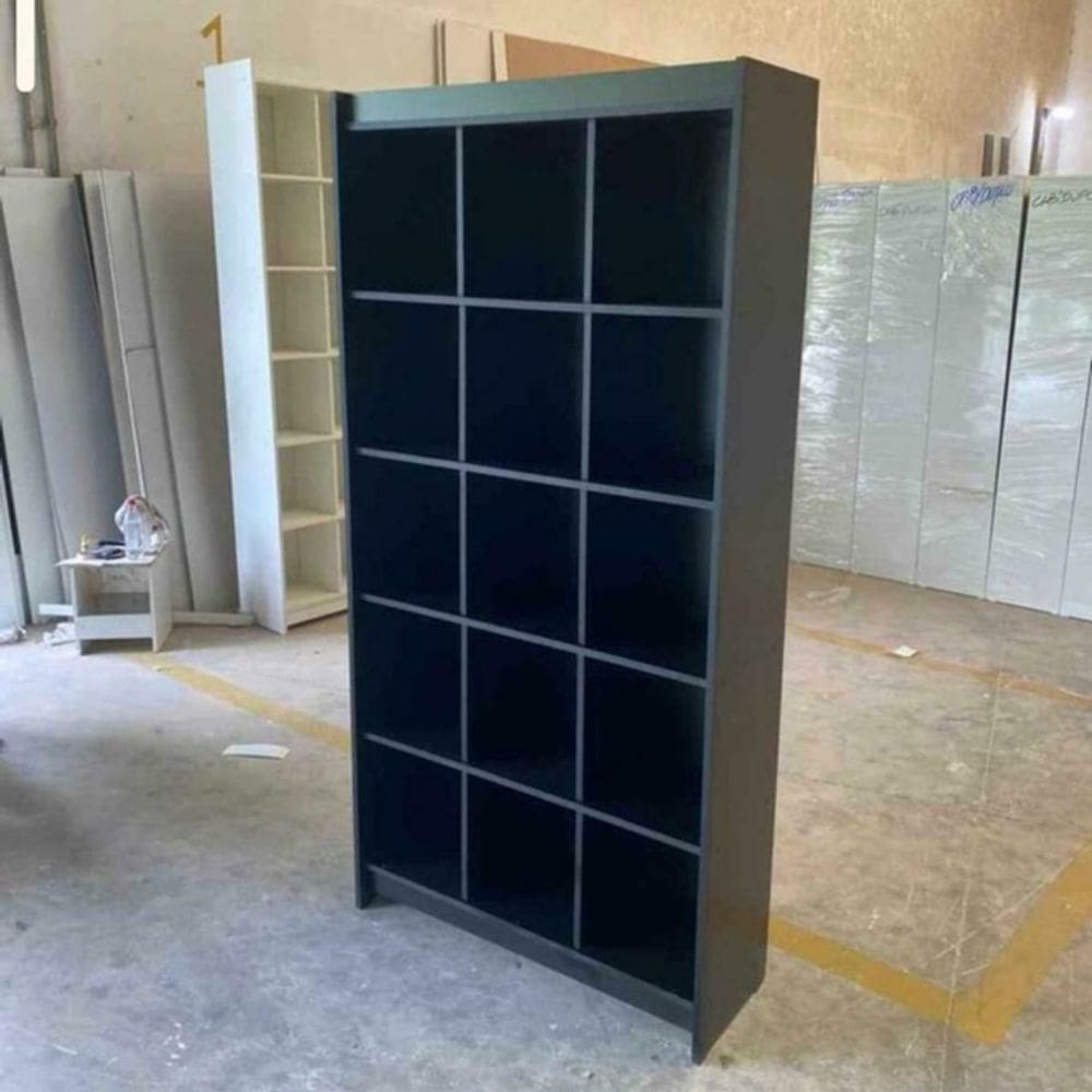 Estante Colmeia Multiuso Preto 185X92X32Cm - Deep