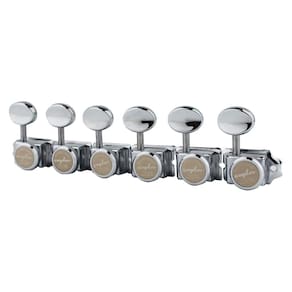 Afinadores de cordas Guitarra Lock Guyker Vintage 6 Inline Chrome