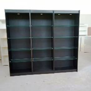 Prateleira Vidro Expositor Preto 185X64X32Cm - Deep