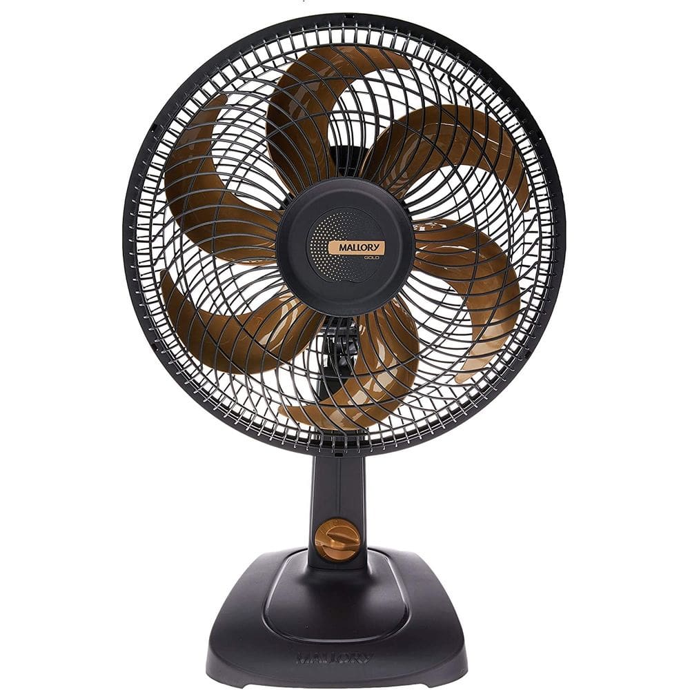 Ventilador De Mesa 127V Mallory 42W 30Cm Gold 6 Pas