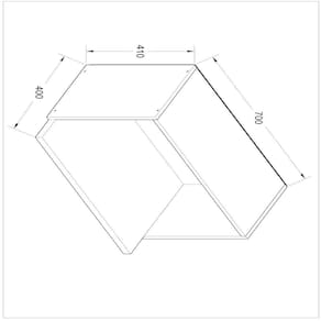 Armário de Cozinha Genialflex Iluminata Aéreo Branco