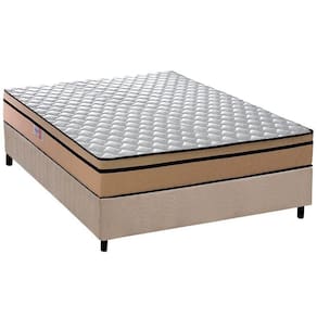 Conjunto Box Casal: Colchão Espuma Plumatex D45 / Anatômico Selectus + Base CRC Suede Clean (138x188)