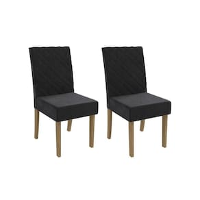 Kit 2 Cadeiras Sala Jantar 2CAD133 2 Un Canela/Suede Preto - Kappesberg