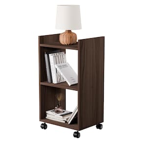 Estante Multiuso Nogal para Quarto Sala com Rodízio 40cm