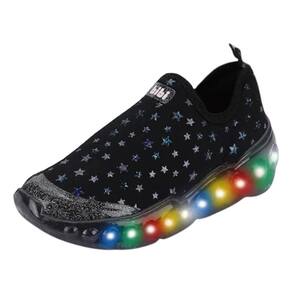 Tênis Infantil Menina Luz LED Estrelas Celebration 3.0 Bibi