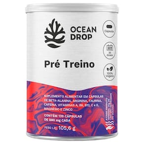 Pre Workout 880Mg 120 Capsulas Ocean Drop Sabor:Natural
