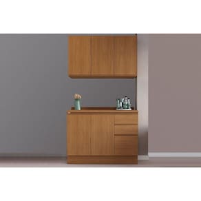 Kit de Cozinha Completa 3 Peças Ciela (1Aéreo+1Balcão+1Complemento) C3P21 Canela - Kappesberg