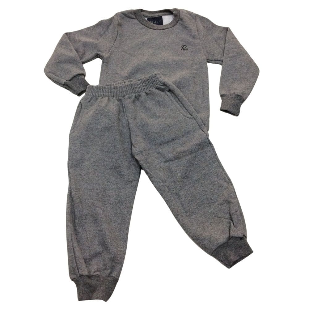 Conjunto Moletom infantil masc verde -marinho -mescla Patota