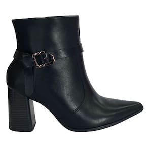 Bota Ramarim 2568103 Feminino Preto cano curto confortável