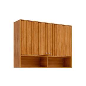 Módulo Cozinha MGM Divina Armário c/ 2 Portas Ripadas 120 cm Cinamomo-MGM