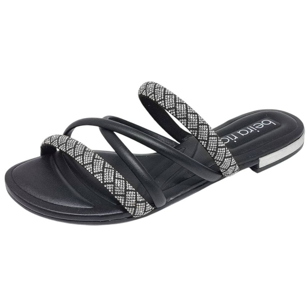 Chinelo Feminino Rasteira Tira Strass Conforto Beira Rio