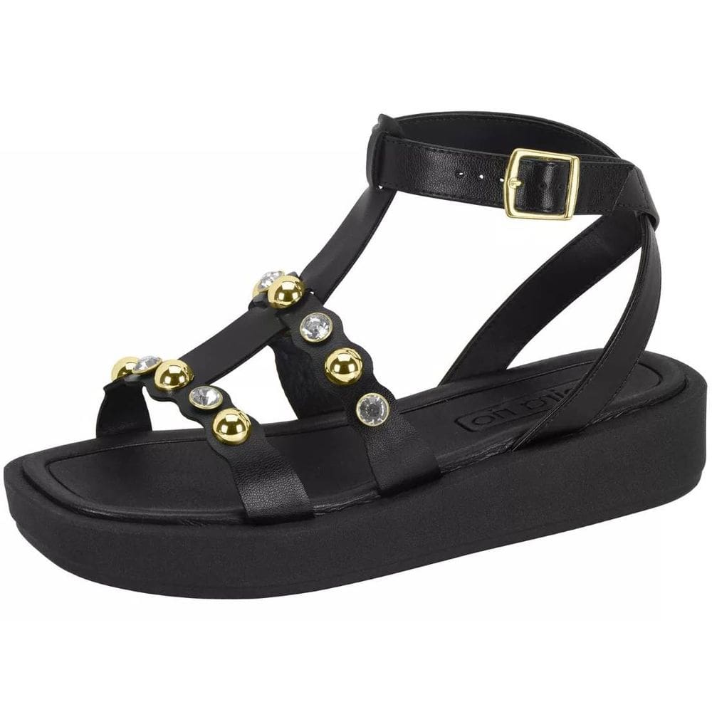 Sandália Feminina Flatform Tira Pedraria Conforto Beira Rio