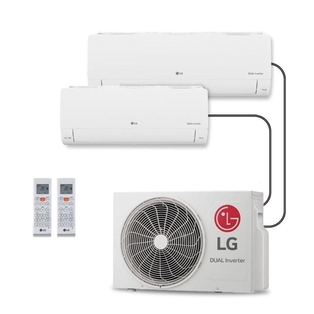 Ar-Condicionado Bi-Split Inverter 16000 BTUs LG Dual Voice +AI Só Frio (1 Evap. 9000 + 1 Evap. 9000) S32Q16SA181 220V