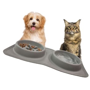 Comedouro Bebedouro Silicone 2 Em 1 Cachorro Gato Pet Raçao Agua Alimento Comida Dobravel Portatil