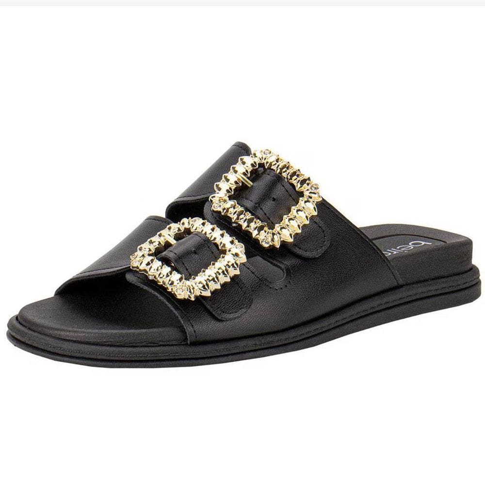 Chinelo Feminino Tiras Strass Flatform Conforto Beira Rio