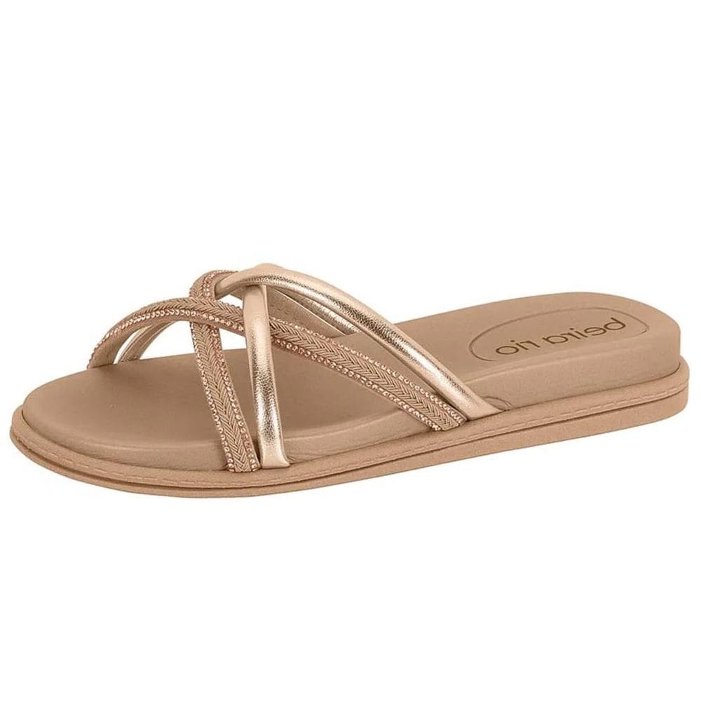 Chinelo Feminino Tira Strass Fácil Calce Conforto Beira Rio