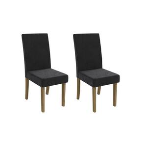 Kit 2 Cadeiras Sala Jantar 2CAD131 2 Un Canela/Suede Preto - Kappesberg