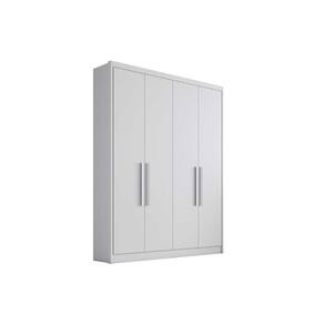 Guarda Roupa Casal 4 Portas e 3 Gavetas Moderni/Sevilha Neve - Novo Horizonte
