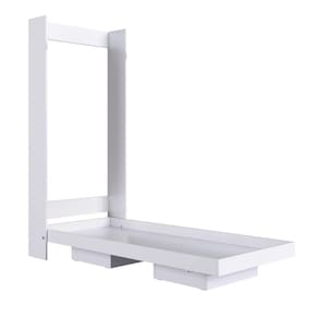 Cama de Solteiro Articulável Vertical Branca Dobrável MDP Vancouver Art In Móveis