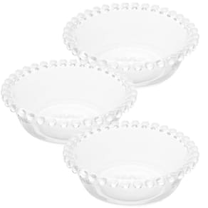 Conjunto 3 Bowls Tigelas Cristal 280ml Pearl Wolff 13,5x5cm Taças de Sobremesa