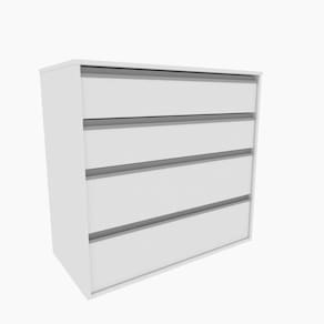 Cômoda 4 Gavetas CO19 Nova Mobile 84,7x90x44,7cm Branco