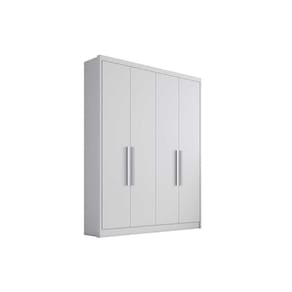 Guarda Roupa Casal 4 Portas e 3 Gavetas Moderni/Sevilha Neve - Novo Horizonte