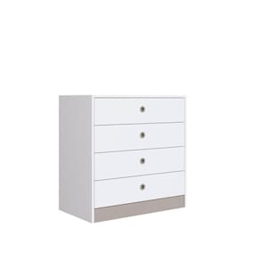 Cômoda Infantil 4 Gavetas Branca Amore Meu Fofinho Quarto 73x42x74cm Art In Móveis