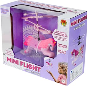 Mini-Flight Unicórnio Rosa Helicóptero Voador Sensor Mão