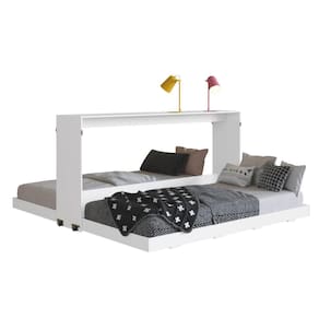 Cama Dupla Articulável Horizontal Branca Solteiro MDP Decora